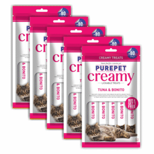 Purepet Creamy Treat Tuna & Bonito Lickable Cat Treat (Pack of 4)